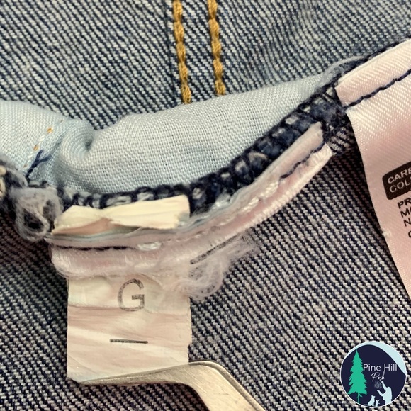 SOLD Levis Jacket Womens Small Levi Strauss Red Tab Blue Denim Cropped Trucker - Picture 9 of 10